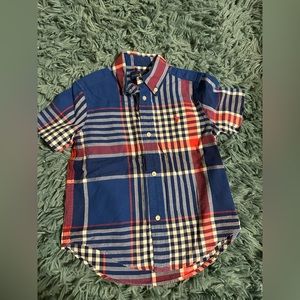 Ralph Lauren Plaid Button Up. Kids Size 3T